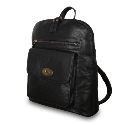 Кожаный рюкзак мужской Ashwood Leather M-66 Black
