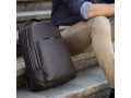 Мужской рюкзак из натуральной кожи BRIALDI Discovery (Дискавери) relief brown