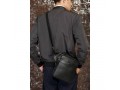 Кожаная мужская сумка через плечо Lakestone Ascot Black